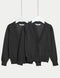 2pk Girls' Pure Cotton School Cardigan (3-18 Yrs)